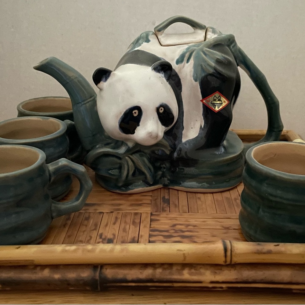Vintage Panda Tea Set